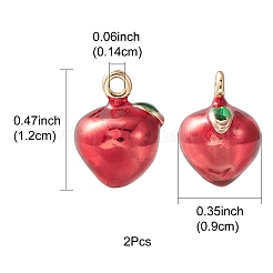 2шт латунные эмалированные подвески&nbsp;KK-YW0001-90