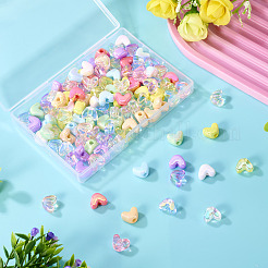 112 шт. 14 стиля УФ-покрытие прозрачные и непрозрачные акриловые бусины&nbsp;MACR-TA0002-32