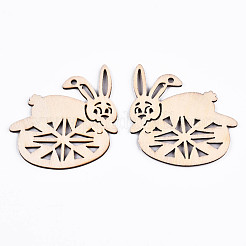 Неокрашенные натуральные деревянные большие подвески WOOD-S058-013