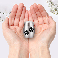 1шт колонна мини урна из нержавеющей стали для праха домашних животных AJEW-AR0001-84H