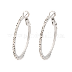 Латунные микро проложить серьги стержня кубического циркония EJEW-R025-32P