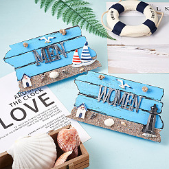 2шт 2 стильных подвесных пластины из МДФ в средиземноморском стиле&nbsp;HJEW-CF0001-08