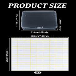1 шт. прямоугольные прозрачные пластиковые контейнеры для бусин с откидной крышкой&nbsp;CON-LP0001-19