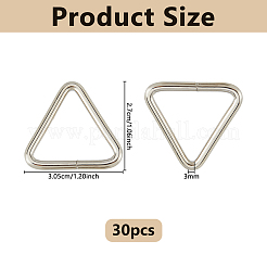 30 шт. пряжки из нержавеющей стали с треугольным кольцом&nbsp;STAS-DC0017-18