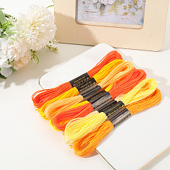 8 моток 8 цвета 6-слойная полиэфирная мулине для вышивания&nbsp;OCOR-CY0002-09G