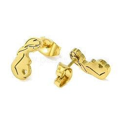 Тема дня благодарения серьги-гвоздики из нержавеющей стали 304 EJEW-B041-01G-02