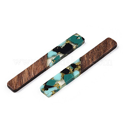 Большие подвески из прозрачной смолы и орехового дерева RESI-TAC0017-70-A02