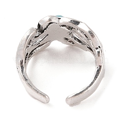 Овальные манжеты с синтетической бирюзой&nbsp;RJEW-B107-11AS