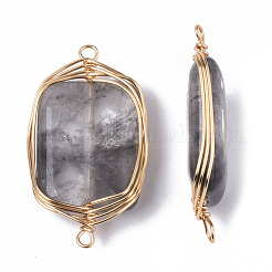 Соединители звеньев естественного мутного кварца&nbsp;G-N326-21