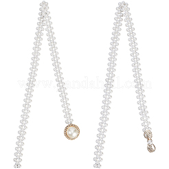 2 шт. 2 стиля цепочка-ремень из сплава с бантом из смолы и жемчугом AJEW-CY0001-82