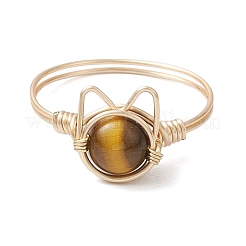 4 шт. 4 комплекта колец с натуральным аметистом RJEW-TA00154