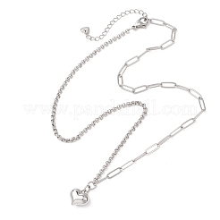 Кулон в форме сердца из сплава&nbsp;NJEW-JN05812-02