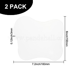 2 шт. двухцветные акриловые коврики под чашки AJEW-DR0001-15