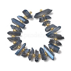 Гальванизировать природный кристалл кварца бусы пряди G-F800-B11