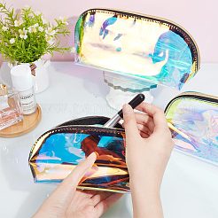 3 шт. 3 стиль лазерная портативная прозрачная водонепроницаемая сумка для хранения косметики из ТПУ&nbsp;MRMJ-CP0001-16