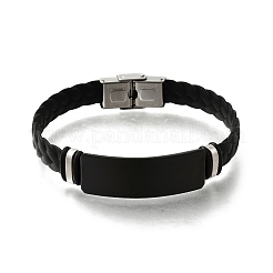 Искусственная кожа шнур плетеные браслеты&nbsp;LS-BJEW-B126-01B