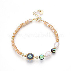 Браслеты из натуральных ракушек BJEW-N031-03G