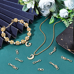 20 комплект латунных застежек с крючками и S-образными крючками&nbsp;KK-FH0003-02