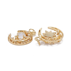 Латунные подвески из прозрачного кубического циркония с микропаве&nbsp;ZIRC-C024-06G-03