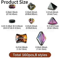 Гальванизируйте прозрачные стеклянные бусины EGLA-YW0003-22A