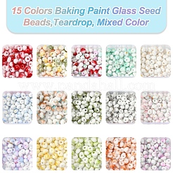 127.5 г 15 цвета краски для выпечки стеклянные бусины SEED-FS0001-40