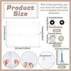 Прозрачные акриловые держатели для именных карточек&nbsp;AJEW-WH0481-59A