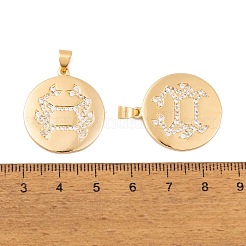 Латунные микро проложить кубического циркония подвески&nbsp;KK-E108-20G