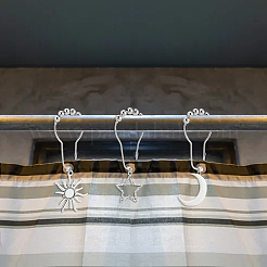 18 шт. 3 стильных железных кольца для занавески для душа в стиле вселенной для ванной комнаты HJEW-OC0001-24