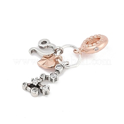 Латунные подвески с кубическим цирконием европейские бусины KK-Q015-01G