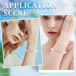 6 шт. латунные застежки с микропаве из прозрачного кубического циркония KK-BBC0011-60