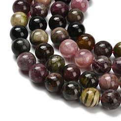 Натуральные разноцветные бусины турмалина G-C259-B05-10mm