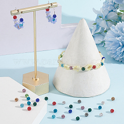 60шт 10 цвета бусины из полимерной глины со стразами RB-PH0001-36