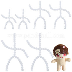 6шт 3 стиля пластиковая фигурка подвижный скелет DIY-PH0007-69