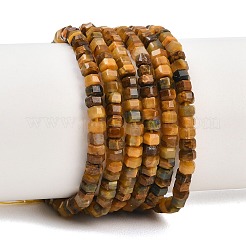 Натуральный тигр кварц бисер пряди&nbsp;G-G345-C11-2x4mm