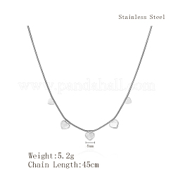 Ожерелья из нержавеющей стали с подвеской в виде сердца для женщин на каждый день DA3122-1