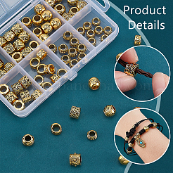 80 шт. 8 стиля тибетских бусин из цинкового сплава в европейском стиле FIND-PH0021-13B