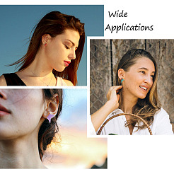 30 шт. серьги-гвоздики в форме звезды из орехового дерева 15 цветов&nbsp;EJEW-FW0001-02