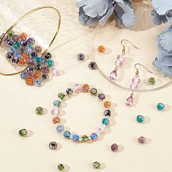 90шт 9 цвета ручной золотой песок бусины лэмпворк нити LAMP-OC0001-25