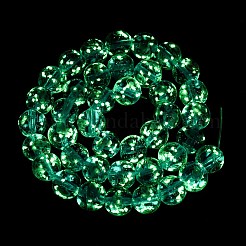 Светящиеся бусины ручной работы из искусственного песка в технике лэмпворк&nbsp;LAMP-B028-03O-10mm