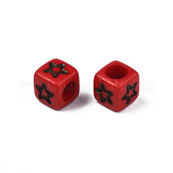 Непрозрачные акриловые бусины&nbsp;MACR-T038-17