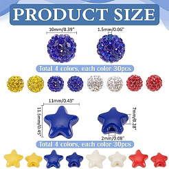 240 шт. 8 вида бусин в виде диско-шара FIND-PH0022-20