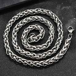 Не тускнеющие модные ожерелья из нержавеющей стали 304 с цепочкой из пшеницы&nbsp;X-STAS-A028-N003P