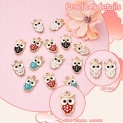 10 шт. Подвески из сплава с эмалью ENAM-YW0004-59