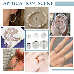 60 шт. 6 стиля латунные распорные бусины для стоек&nbsp;KK-PH0006-89