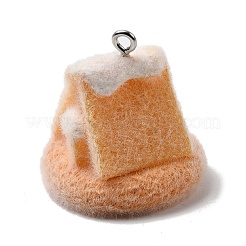 Рождественские подвески из непрозрачной смолы с эффектом флокирования RESI-F062-04F