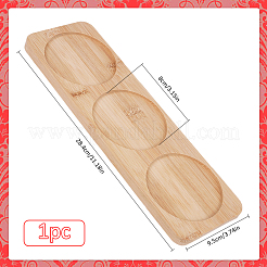 3 круглый поднос из бамбука с прорезями ODIS-WH0329-38A