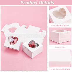 Квадратные подарочные коробки для хранения кексов из крафт-бумаги CON-WH0095-95A