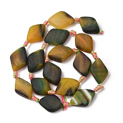 Натуральные полосатые агатовые бусы&nbsp;G-B177-C03-01