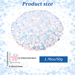 50 г новогодних пластиковых снежинок-блесток&nbsp;MRMJ-CY0001-04