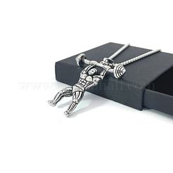 Ожерелья из нержавеющей стали с подвеской для фитнес-мышц для мужчин LW2932